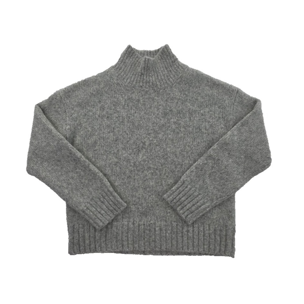 Everlane Boxy Sweater Women's XXS Gray Long Sleeve NWOT Merino Alpaca Turtleneck